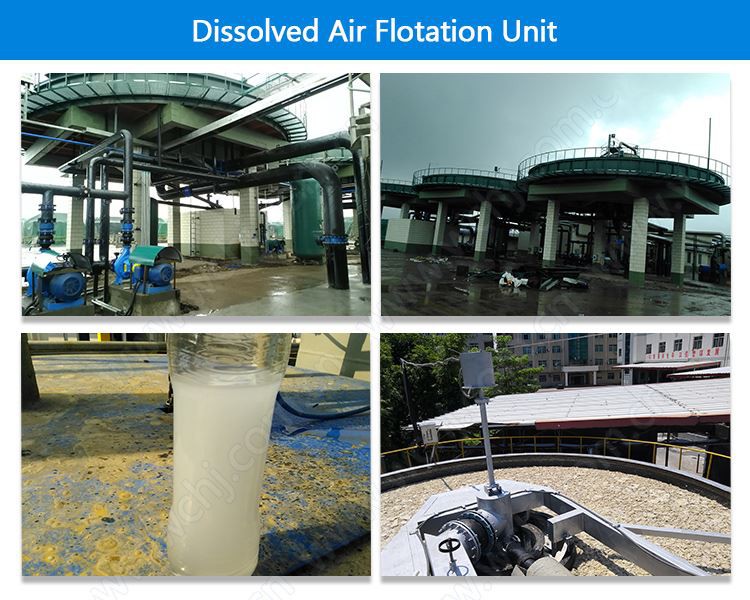 What is the suspended solids removal rate of a dissolved air flotation unit