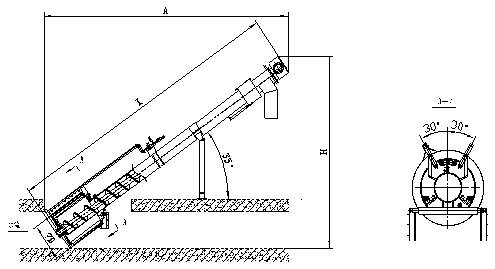 WXZG type drum grille decontamination machine drawing